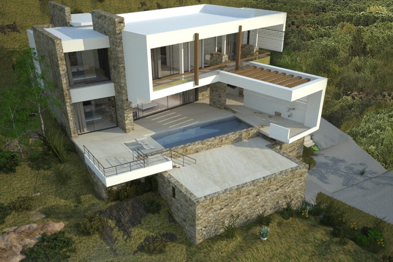 This new building project of our building company Paradise Construction will be realized just outside of the Cretan village of Kokkino Chorio. With stunning views over the Aegean Sea, this villa will offer 4 bedrooms, 5 bathrooms and will be build to the highest standards.  An infinity pool and well designed outside areas will invite the lucky owners to relax and enjoy hot summer days in Crete.