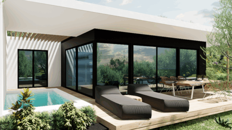 Modern detached home for sale in Plaka, Chania with private pool and sea views